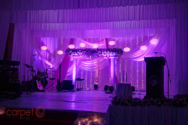 Contour Backwater resort facilities: Christian Pentecostal wedding stage